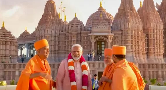 PM Modi Inaugurates Ist Hindu Temple in Abu Dhabi